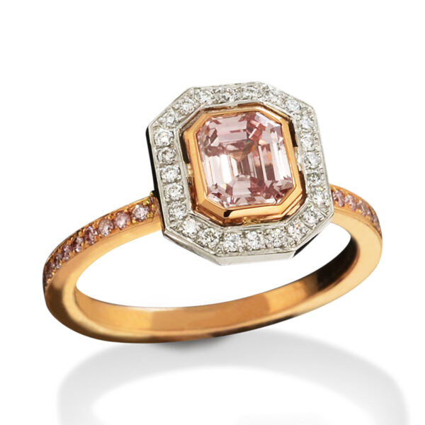 Natural Fancy Pink Diamond Ring