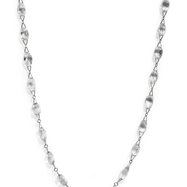 Briolette Diamond and Platinum Necklace