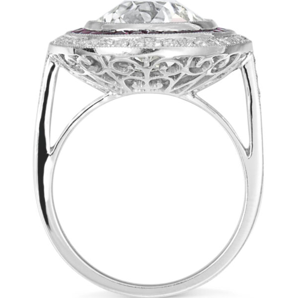 Old European Cut Diamond Art Deco Ring - Image 2