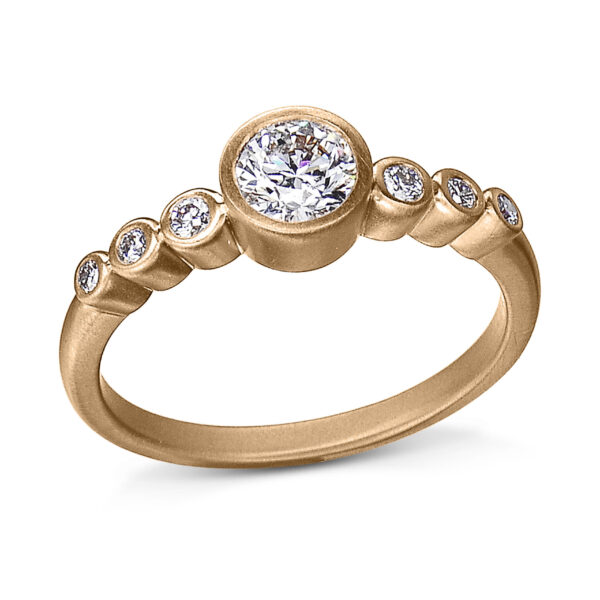 7-Stone Diamond and Rose Gold Ring